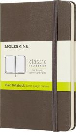 Moleskine - Carnet format poche à pages blanches - Rigide - Marron châtaigne 