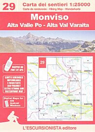 L'Escursionista - Carte de randonnées - N°29 - Monviso (Mont Viso) - Alta valle Po - Alta Val Varaita