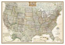 National Geographic - Carte murale papier - USA antique 