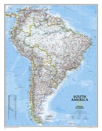 National Geographic - Carte murale plastifiée - Amérique du Sud