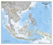 National Geographic - Carte murale plastifiée - Asie du Sud-Est