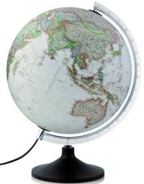 National Geographic - Globe terrestre lumineux politique type antique (Collection carbon)