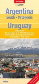 Nelles - Carte de l'Argentine - Sud - Patagonie et Uruguay 