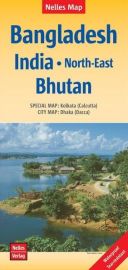 Nelles - Carte du nord-est de l'Inde - Bhoutan et Bangladesh 
