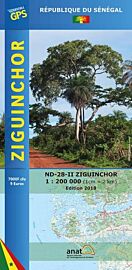 Editions Laure Kane - Carte routière - Ziguinchor (Sénégal)