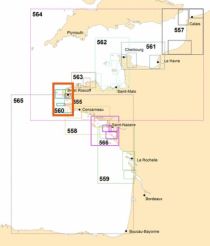 SHOM - Atlas des courants de marées - Ref.560-UJA - Mer d'Iroise - De l'Île Vierge à la pointe de Penmarc'h