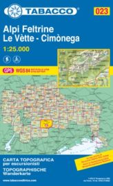 Tabacco - Carte de randonnées - 023 - Alpi feltrine - Le Vette - Cimogena