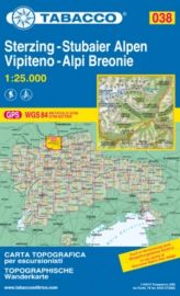 Tabacco - Carte de randonnées - 038 - Vipiteno - Alpi Breonie