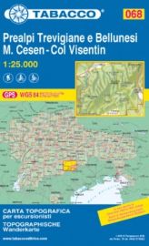 Tabacco - Carte de randonnées - 068 - Prealpi Trevigiane e Bellunesi - Cesen - Visentin
