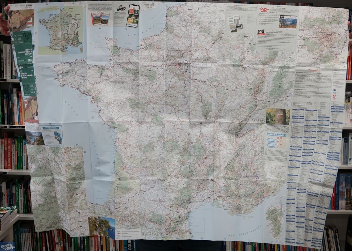 I.G.N - Carte - Ref.903 - Itinéraires de Grande Randonnée en France ...