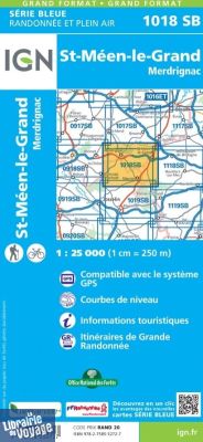 I.G.N - Carte au 1-25.000ème - Série bleue - 1018 SB - Saint-Méen-le-Grand - Merdrignac