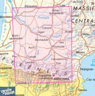IGN - Carte régionale n°R12 - Occitanie - Pyrénées - Quercy 