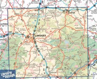 I.G.N - Carte au 1/100.000ème - TOP 100 - n°147 - Limoges - Guéret - PNR de Millevaches en Limousin