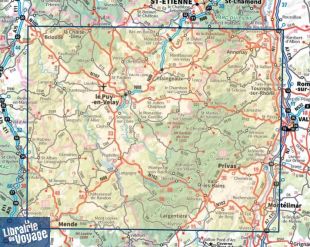 I.G.N - Carte au 1/100.000ème - TOP 100 - n°156 - le Puy-en-Velay - Privas - Mende - PNR des Monts d'Ardèche