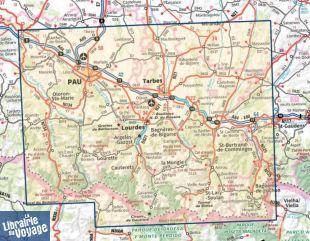 I.G.N - Carte au 1/100.000ème - TOP 100 - n°167 - Pau - Tarbes - Bagnères-de-Luchon - Parc National des Pyrénées