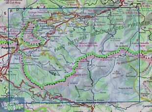 I.G.N - Carte au 1-25.000ème - TOP 25 - 2250 ET - Bourg-Madame - Mont-Louis - Réserve naturelle de la vallée d'Eyne
