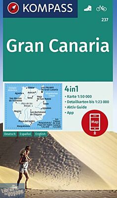 Kompass - Carte de randonnées - n°237 - Carte de Gran Canaria (Grande Canarie)