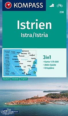 Kompass - Carte de randonnées - n°238 - Istrie