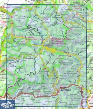 I.G.N - Carte au 1-25.000ème - TOP 25 - 2641ET - Mont Aigoual - le Vigan - Parc National des Cévennes