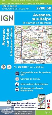 I.G.N - Carte au 1-25.000ème - Série bleue - 2708SB - Avesnes sur Helpe - Le Nouvion en Thiérache