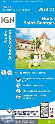 I.G.N - Carte au 1-25.000ème - TOP 25 - 3023 OT - Nuits St-Georges