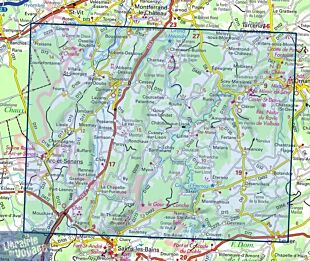 I.G.N - Carte au 1-25.000ème - TOP 25 - 3324ET - Arc-et-Senans - Quingey - Vallées de la Loue et du Lison