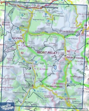 I.G.N - Carte au 1-25.000ème - TOP 25 - 3540OT - Barcelonnette - Pra-Loup - Le Sauze - Allos - Parc National du Mercantour