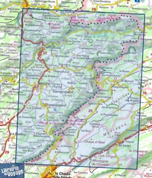 I.G.N - Carte au 1-25.000ème - TOP 25 - 3623OT - Maîche - Gorges du Doubs