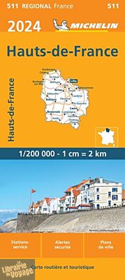 Michelin - Carte Régionale n°511 - Hauts-de-France - Edition 2024