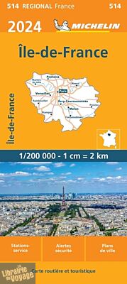 Michelin - Carte Régionale n°514 - Île-de-France - Edition 2024