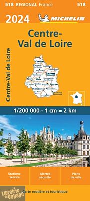 Michelin - Carte Régionale n°518 - Centre Val-de-Loire - Edition 2024