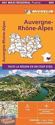 Michelin - Carte Maxi-Régionale n°604 - Auvergne - Rhône-Alpes 