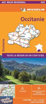 Michelin - Carte Maxi-Régionale n°605 - Occitanie