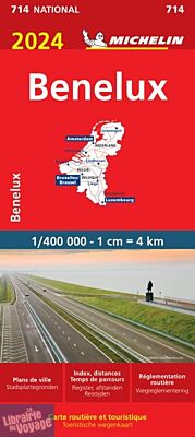 Michelin - Carte N°714 - Benelux (Belgique, Pays Bas, Luxembourg) - Edition 2024