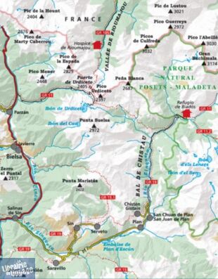 Alpina - Carte de randonnées - E25 - Bachimala - Vallées de Chistau & Bielsa