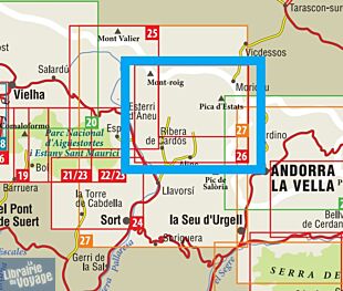Editions Alpina - Carte de randonnées (double carte) - Pica d'Estats - Mont Roig - Vall Ferrera - Valls de Cardos