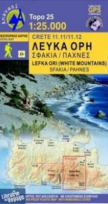 Anavasi - Carte de Randonnée - Crète ref.11.11/11.12 - Lefka Ori - Sfakia - Pahnes