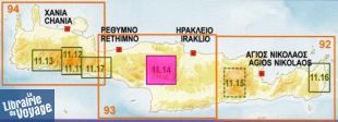 Anavasi - Carte de Randonnée - Crète ref.11.14 - Psiloritis - Mt Ida
