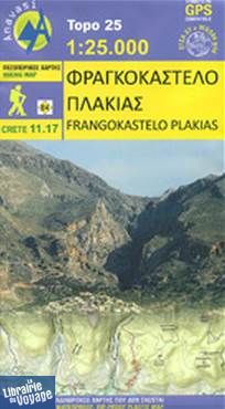 Anavasi - Carte de Randonnée - Crète ref.11.17 - Frangokastelo - Plakas