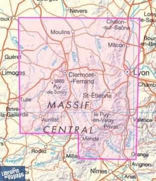 IGN - Carte régionale n°R14 - Auvergne-Rhône-Alpes - Massif central