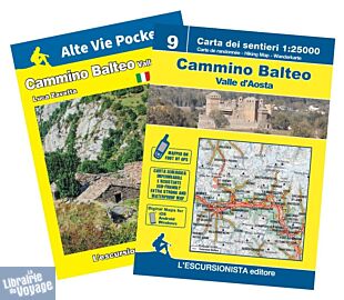 L'Escursionista - Carte de randonnées - Collection Alte Vie pocket - n°9 - Cammino Balteo, Valle d'Aosta (Val d'Aoste)