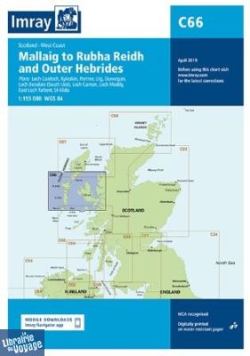 Imray Chart - Carte marine C66 - Mallaig to Rudha Reidh and outer Hebrides (Ouest de l'Ecosse)