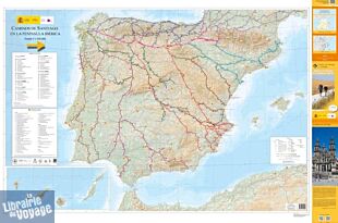 C.N.I.G - Carte des chemins de Compostelle en péninsule ibérique (Espagne, Portugal)