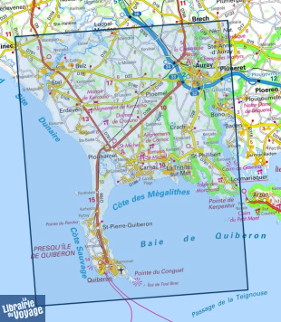 I.G.N - Carte au 1-25.000ème - TOP 25 - 0821OT - Presqu'île de Quiberon- Auray - Carnac