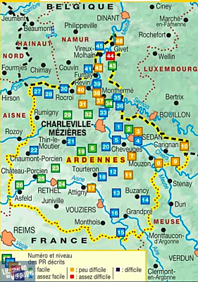 Topo-guide FFRandonnée - Réf. D008 - Les Ardennes à pied