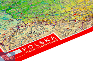 Georelief - Carte Postale en relief - Pologne