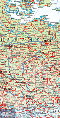 Kummerly Frey - Carte - Railmap Europe (Carte des chemins de fer en Europe) - Le train en Europe