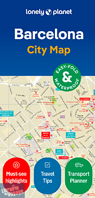 Lonely Planet - Plan de ville (en anglais) - Barcelona city map (Barcelone)