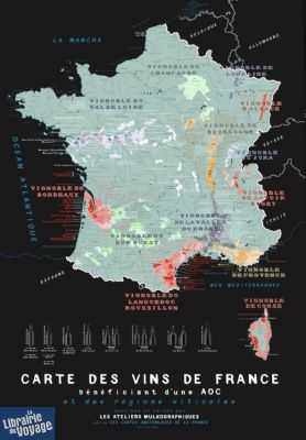 Les ateliers graphiques Mulko - Poster - Carte des vins de France