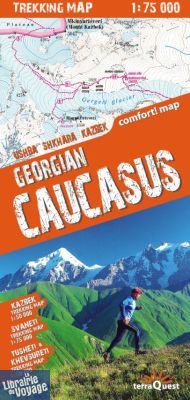 Terra Quest - Carte de Trekking - Caucase Géorgien (Kazbek - Shkhara - Ushba)